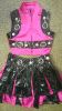 Adult Female Costumes to Hire - Leather & pink: top & skirt